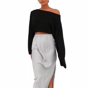 Missguided Petite Extreme Wide Sleeve Crop…